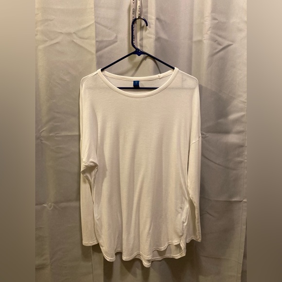 OLD NAVY ~ Calla Lily White ~ (Small) ~ Luxe Long-Sleeve Tunic T-Shirt - Picture 8 of 8